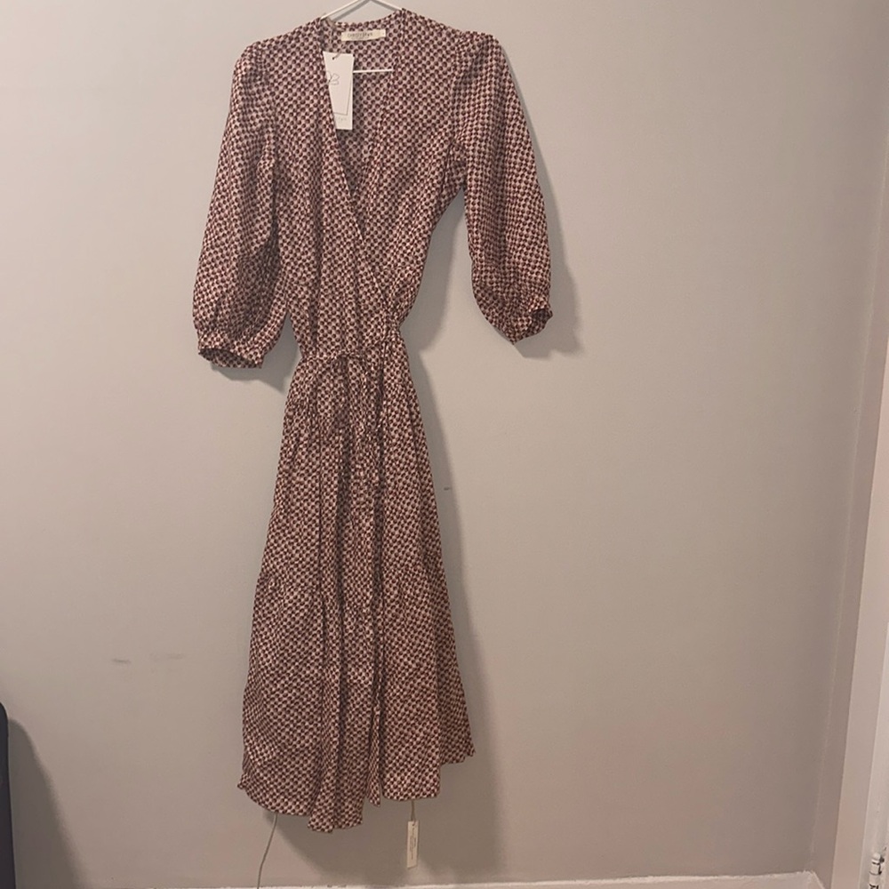 Christy Dawn pink flower tie dress, brand new
